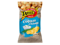 Bulvių traškučiai TAFFEL, grietinės ir svogūnų skonio, 180 g