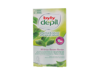 Kūno depiliavimo juostelės BYLY DEPIL MINT & GREEN TEA, 20 vnt