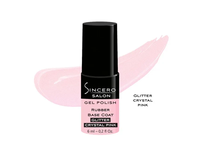 Rubber bazė glitter cloud pink 6ml SINCERO SALON 