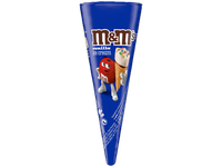 Valgomieji vaniliniai ledai vafliniame kūgelyje M&M's,su pieninio šokolado dražė, 110 g