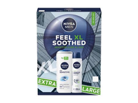 NIVEA FEEL XL SOOTHED SENSITIVE CARE XL DUO vyrų kosmetikos rinkinys