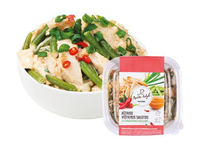 Aštrios vištienos salotos su šparaginėmis pupelėmis, 300 g