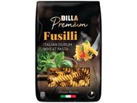 Itališki kietųjų kviečių makaronai FUSILLI BILLA PREMIUM, 500 g