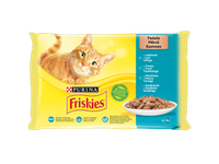 Konservuotas kačių ėdalas FRISKIES, su žuvimi ir padažu, 4 x 85 g