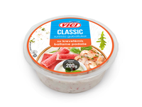 Surimio gabaliukai su krevetėmis baltame padaže (su cukrumi ir saldikliu) 200g
