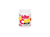 Vitaminai VITA C 500 mg + Zinc + D3, 150 braškių skonio pastilių
