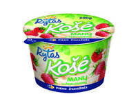 Manų košė RYTAS su žemuogėmis, 6% rieb., 200 g