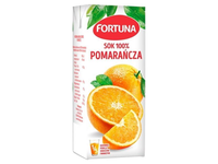 Apelsinų sultys FORTUNA,,100%, 0,2 l