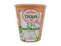 ROKIŠKIO TIKRAS jogurtas be laktozės, 2,5 % rieb., 300 g