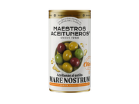 Žalios ir juodos alyvuogės, MAESTROS ACEITUNEROS, su kauliukais „Mare Nostrum“ skonio, 4,2 /2,5 kg