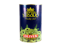 Alyvuogės MIKADO, žalios, pjaustytos, 4,1 kg/ 2 kg