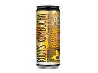 Gaivusis arbatos gėrimas RUDY'S Kombucha, ananasų ir persikų skonio, 0,33 l, skardinė
