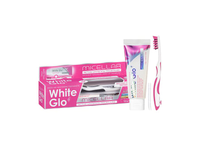 WHITE GLO balinamoji micelinė dantų pasta MICELLAR WHITENING, 150 g+Dantų šepetėlis „Pro-Soft“ ir 8 dantų krapštukai