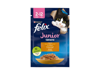 Kačių ėdalas FELIX FANTASTIC su višt.,skirtas jaun. kač.,85g, 85 g