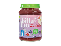 Tyrelė su obuoliais ir mėlynėmis BILLA BIO, 190 g