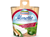 Tepamas varškės sūris ALMETTE su krienais, 55% RSM, 150g