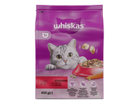 Sausas kačių ėdalas WHISKAS su jautiena,800 g