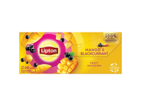 Vaisinė arbata LIPTON, mangų ir juodųjų serbentų skonio, 34 g