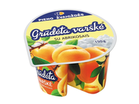 Varškė GRŪDĖTA 7% rieb. su abrikosais, 150 g