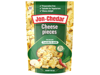 Čederio sūrio gabaliukai JON-CHEDAR TZATZIKI & CHILLI (43%), 80g