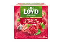 Vaisinė arbata LOYD, aviečių ir braškių skonio, 40 g