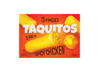 Šaldyti tortilijų suktinukai TAQUITOS su aštria vištiena, 3x80g 