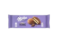 Milka Pyragaičiai biskvitiniai su kakaviniu įdaru ir šokolado gabaliukais, 150 g