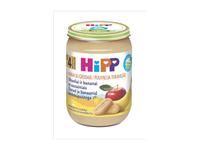 Ekolog. obuolių ir bananų tyrelė HIPP su saus., nuo 4 mėn., 190 g