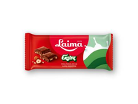 Pieninis šokoladas LAIMA EKSTRA su lazdynų riešutais, 90 g