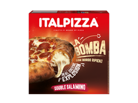 Šaldyta pica ITALPIZZA, La Bomba Double Salamino, 438 g