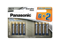 Elementai PANASONIC AA (LR6EPS/8B), 8 vnt