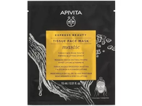 APIVITA veido kaukė su mastikos aliejumi EXPRESS BEAUTY TISSUE, 1 vnt.
