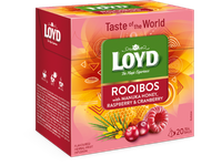 Vaisinė arbata LOYD, medaus, aviečių, spanguolių skonio, 20 x 1.7g