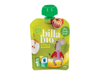 Ekologiška obuolių ir bananų tyrelė BILLA BIO, 90 g