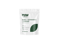 Cinkas + Vitaminas C + Varis RAW POWDERS, 90 kaps.
