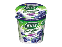Ekologiškas jogurtas be laktozės BIOS su mėlynėmis, 3,1 % rieb., 125 g