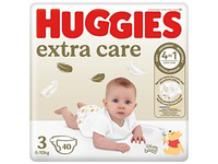 HUGGIES EXTRA CARE sauskelnės 3 dydis, (6-10kg), 40vnt.
