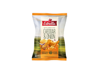 Traškučiai ESTRELLA KETTLE COOKED, čederio ir svogūnų skonio, 120 g