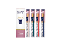 ROYAL DENTA dantų šepetėlių su aukso šereliais rinkinys SUPER SOFT GOLD, 4 vnt.