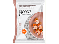 Šaldytos baltakojės blyškiosios krevetės FJORD'S,nevirtos,lukštentos,valytos,26/30,20% glazūra,800g