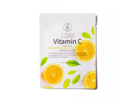 MEDB lakštinė veido kaukė su vitaminu C, 27 ml, 1 vnt.