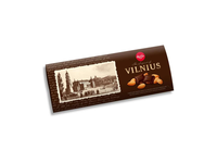 Kartusis šokoladas LAIMA VILNIUS su migdolais, 190 g