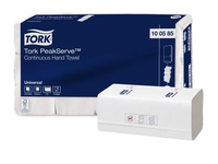 100585 Popieriniai rankšluosčiai TORK PeakServe H5, Universal,1sl. baltos spalvos, 410 lapelių