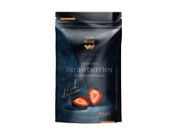 Liofilizuotos braškės juodajame šokolade WELL DONE PREMIUM, 80 g