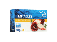 Galvakojų čiuptuvai saulėgrąžų aliejuje SUN&SEA, 111 g