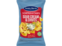 Kukurūzų traškučiai SANTA MARIA Sour Cream & Chives, 185 g