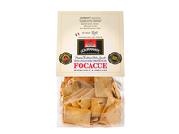 Krekeriai Focacce GOURMANTE, su česnaku ir raudonėliu, 150 g