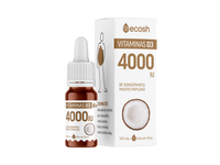 ECOSH vitaminas D3 4000IU su kokosų aliejumi, 10 ml