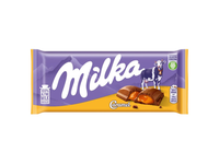 Pieninis šokoladas MILKA su karamelės įdaru, 100 g