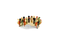 Spalvoti mini krepšeliai Cones, su stoveliu, 25x75mm, 96 vnt. 508.98.200